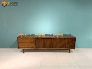 Tủ tivi gỗ sồi tự nhiên 2 trượt 2 hộc kéo TTV-10SN