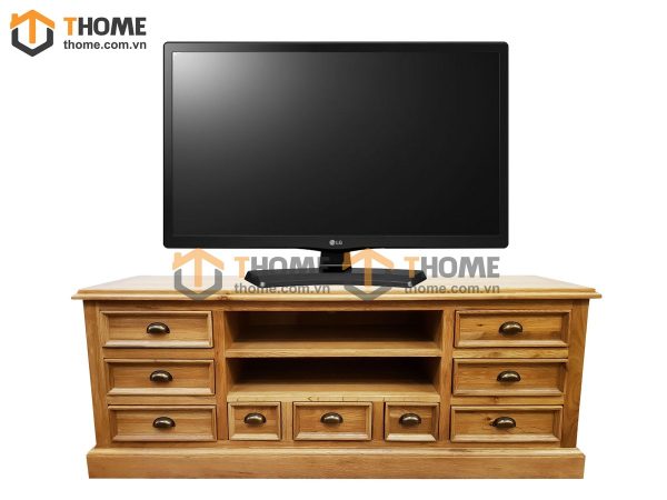 Tủ tivi gỗ sồi tự nhiên 9 hộc kéo TTV-20SM