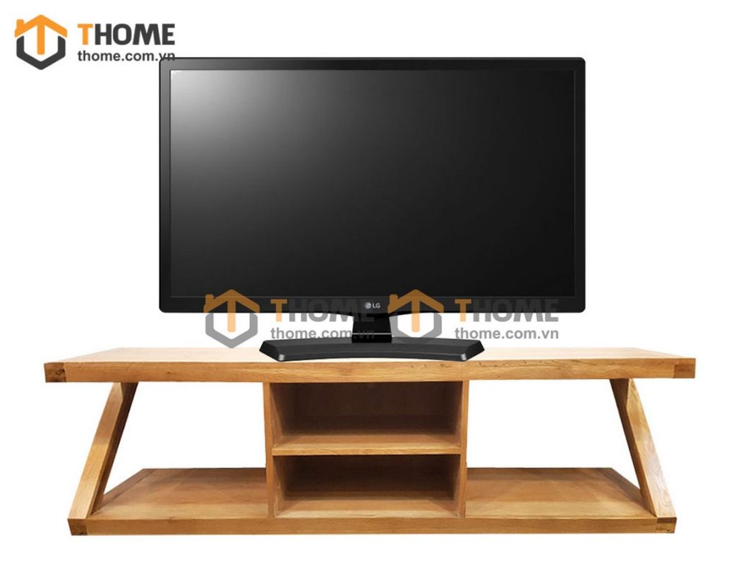 Tủ tivi gỗ sồi tự nhiên chữ Z 2 tầng TTV-14SM