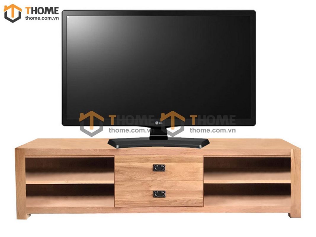 Tủ tivi gỗ sồi tự nhiên Chunky 2 hộc kéo TTV-27SM