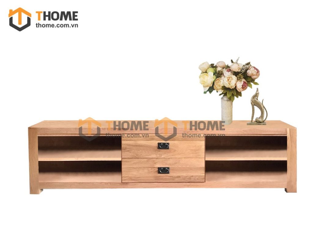 Tủ tivi gỗ sồi tự nhiên Chunky 2 hộc kéo TTV-27SM