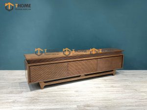 Tủ tivi gỗ sồi tự nhiên Cleo 3 hộc kéo TTV-25SN