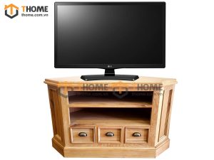 Tủ tivi gỗ sồi tự nhiên góc 3 hộc kéo TTV-16SM