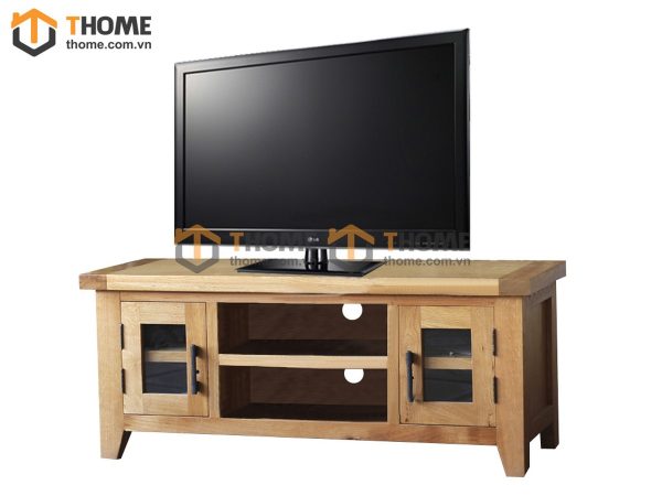 Tủ tivi gỗ sồi tự nhiên Harris 2 cánh kính TTV-04SM