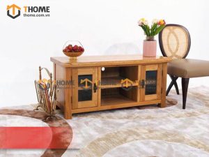 Tủ tivi gỗ sồi tự nhiên Harris 2 cánh kính TTV-04SM