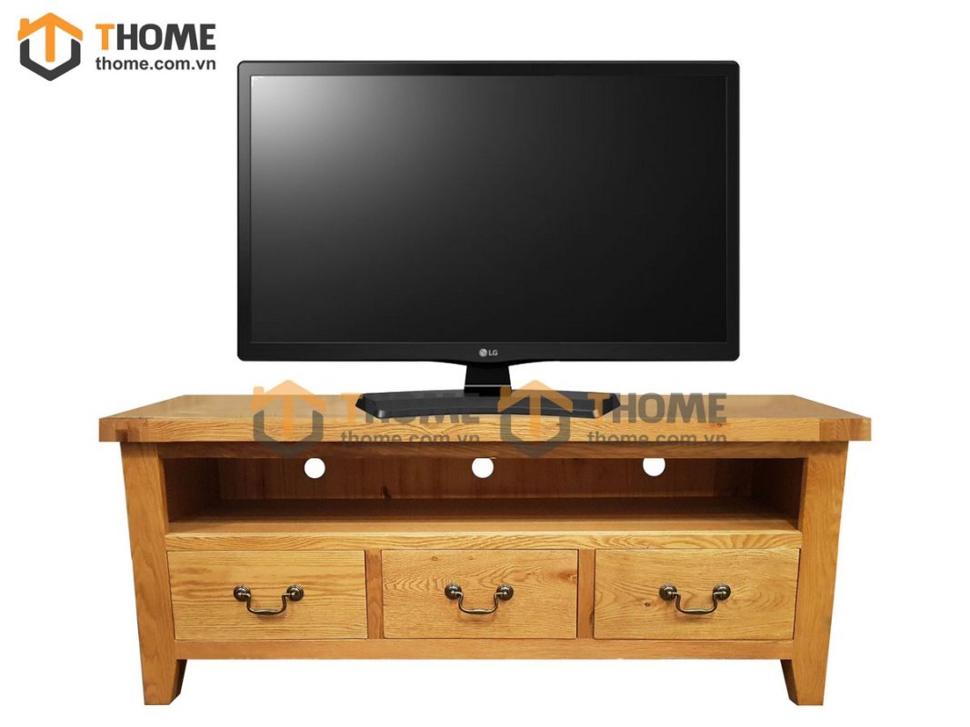 Tủ tivi gỗ sồi tự nhiên Harris 3 hộc kéo TTV-17SM