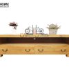 Tủ tivi gỗ sồi tự nhiên Nova 2 hộc kéo trăng TTV-26SM