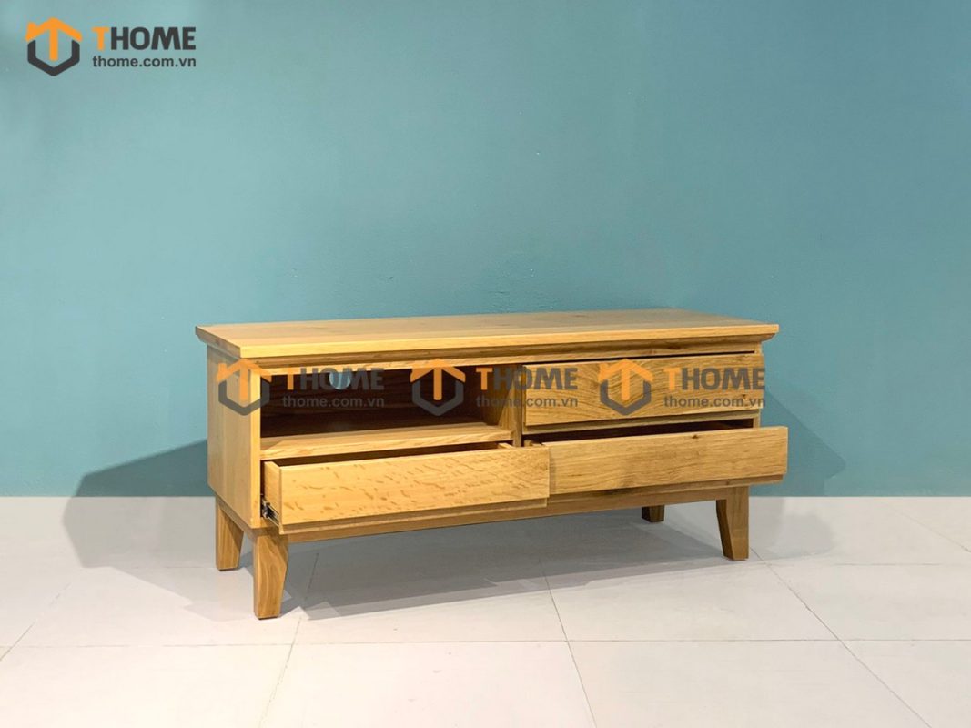 Tủ tivi gỗ sồi tự nhiên Nova 3 hộc kéo TTV-31SM