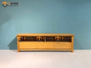Tủ tivi gỗ sồi tự nhiên Harris thấp 3 hộc kéo TTV-23SM