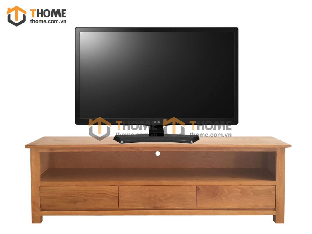 Tủ tivi gỗ sồi tự nhiên Harris thấp 3 hộc kéo TTV-23SM