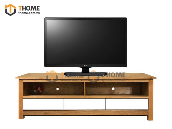 Tủ tivi gỗ sồi tự nhiên thấp Harris 3 hộc kéo trắng TTV-25SM