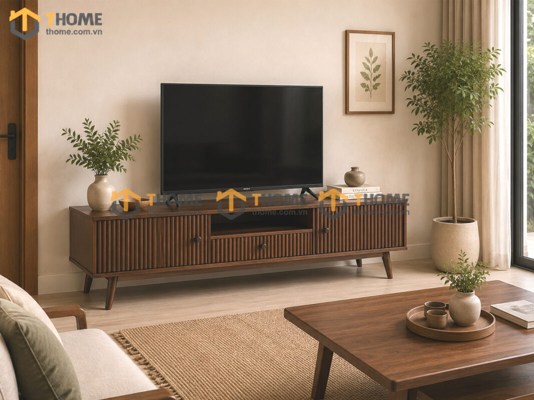 Tủ Tivi Gỗ Sồi Tự Nhiên Tissot 2 Cánh Cửa TTV-24SN