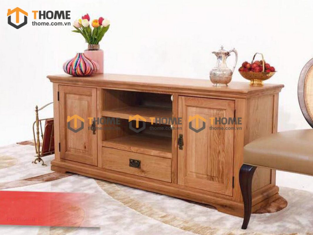 Tủ tivi gỗ sồi tự nhiên Tuscany 2 cánh TTV-03SM
