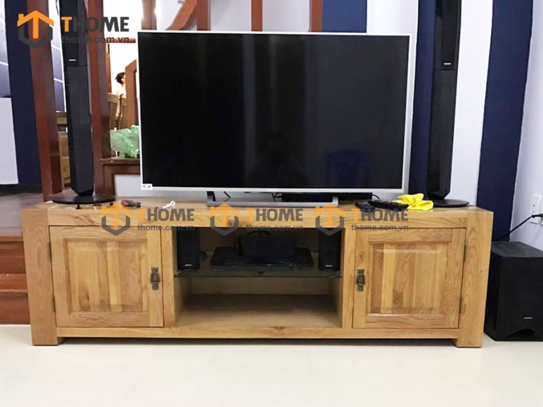 Tủ tivi gỗ sồi tự nhiên Tuscany 2 cánh TTV-03SM