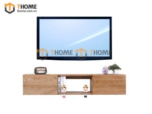 Tủ tivi treo gỗ sồi tự nhiên 2 cánh mở TTVTT-01SN