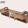 Tủ tivi treo gỗ sồi tự nhiên 2 cánh mở TTVTT-01SN