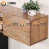 Tủ tivi treo gỗ sồi tự nhiên 2 cánh mở TTVTT-01SN
