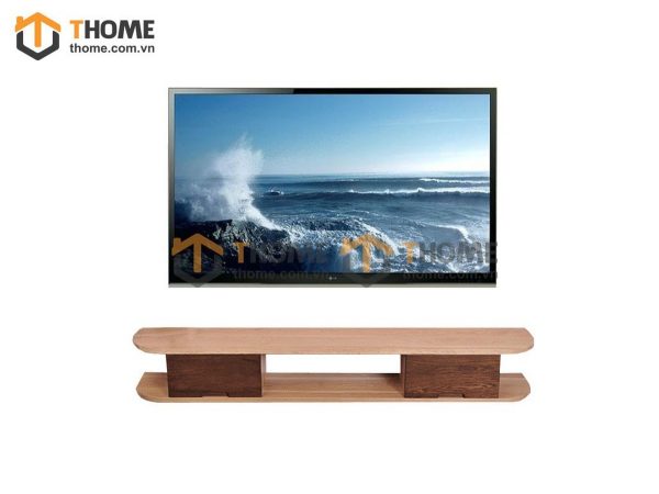 Tủ tivi treo gỗ sồi tự nhiên 2 hộc kéo TTVTT-03SN