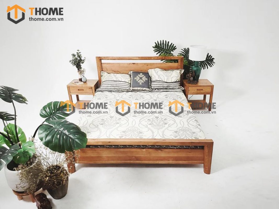 Hình ảnh thi công gỗ sồi tự nhiên showroom bằng mây TTTC-07SN