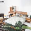 Hình ảnh thi công gỗ sồi tự nhiên showroom bằng mây TTTC-07SN