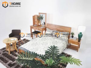 Hình ảnh thi công gỗ sồi tự nhiên showroom bằng mây TTTC-07SN