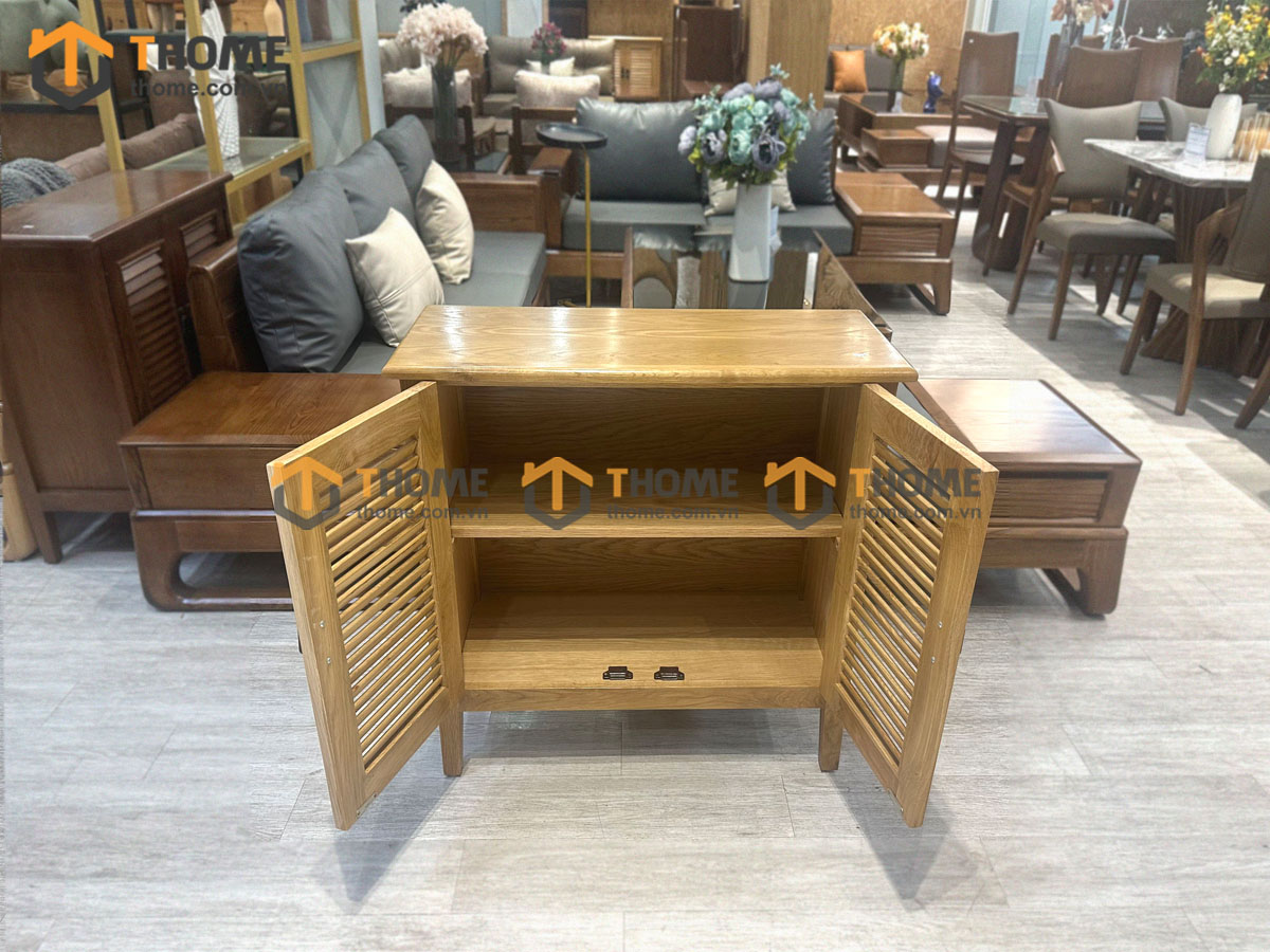 Bàn Console gỗ sồi tự nhiên 2 cánh BC-07SM