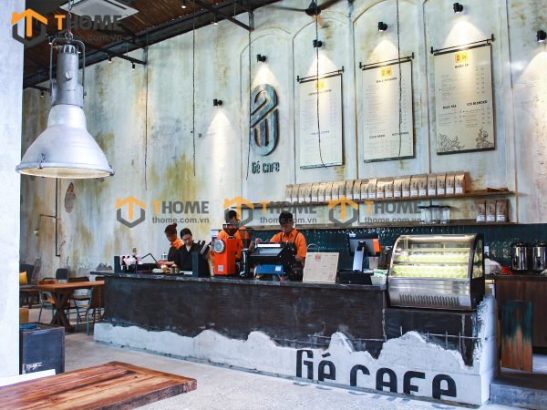 Hình ảnh thi công gỗ sồi tự nhiên quán cafe GHÉ 2 Đỗ Quang TTTC-04CF