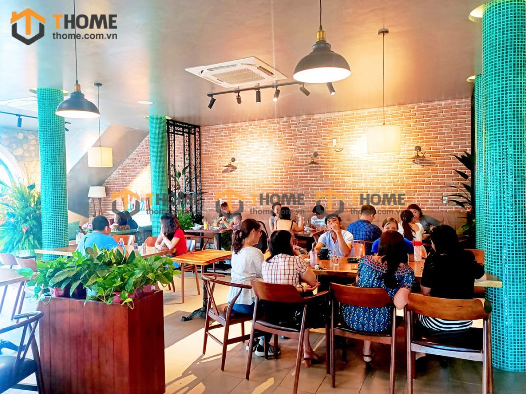 Hình ảnh thi công gỗ sồi tự nhiên quán cafe ISLAND Đảo Nổi TTTC-02CF