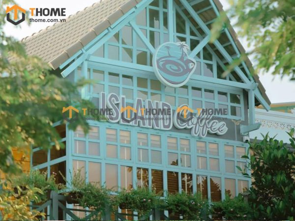Hình ảnh thi công gỗ sồi tự nhiên quán cafe ISLAND Đảo Nổi TTTC-02CF