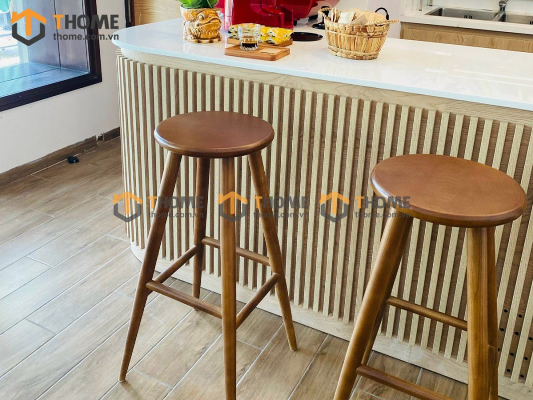 Hình ảnh thi công gỗ sồi tự nhiên quán cafe THE TIDY Nguyễn Văn Thoại TTTC-03CF