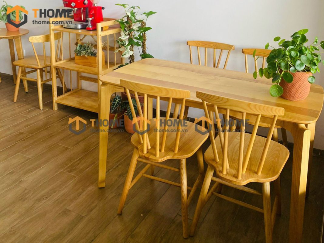 Hình ảnh thi công gỗ sồi tự nhiên quán cafe THE TIDY Nguyễn Văn Thoại TTTC-03CF