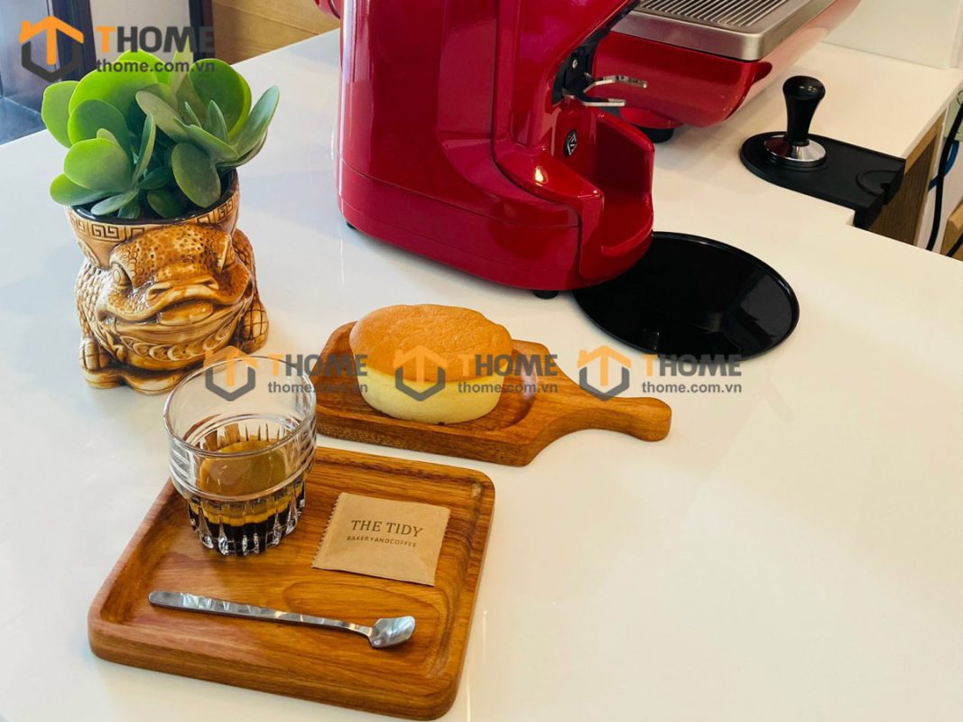 Hình ảnh thi công gỗ sồi tự nhiên quán cafe THE TIDY Nguyễn Văn Thoại TTTC-03CF