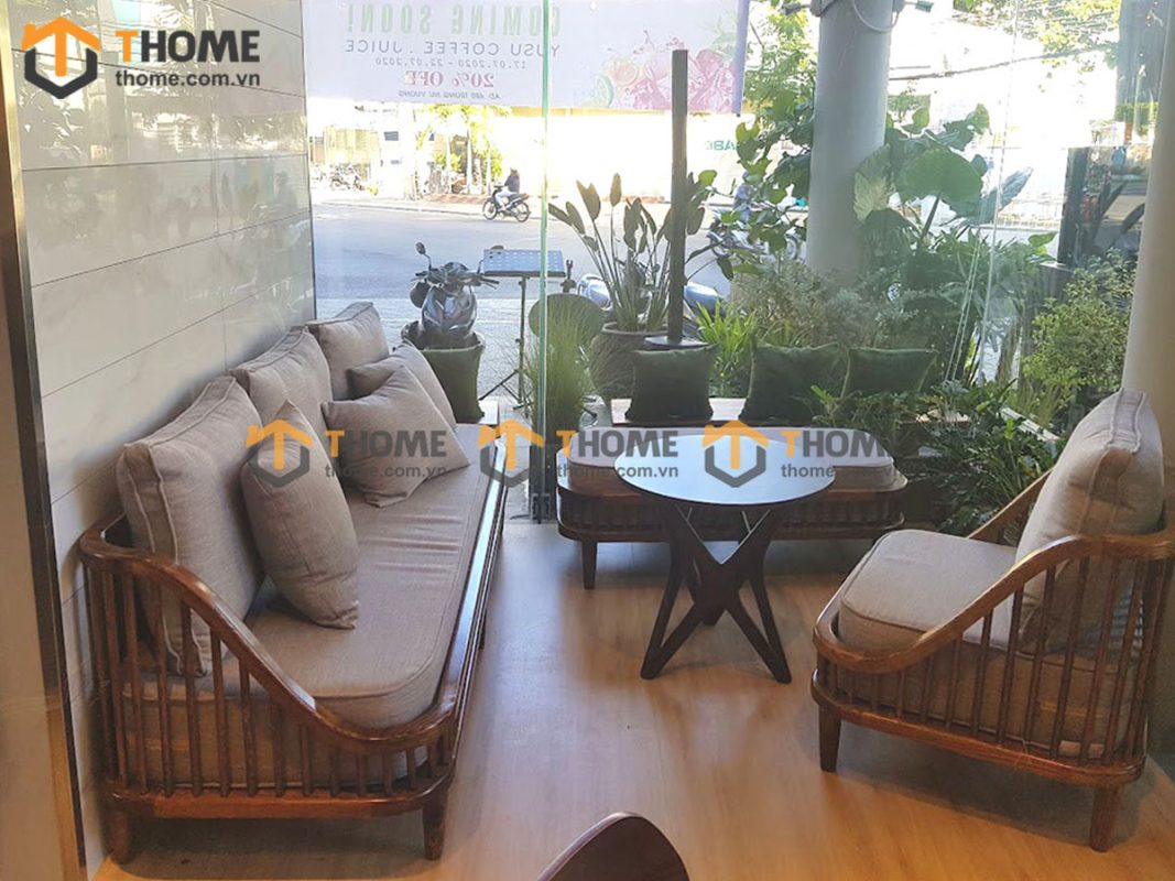 Hình ảnh thi công gỗ sồi tự nhiên quán cafe YUSU Nguyễn Tri Phương TTTC-01CF
