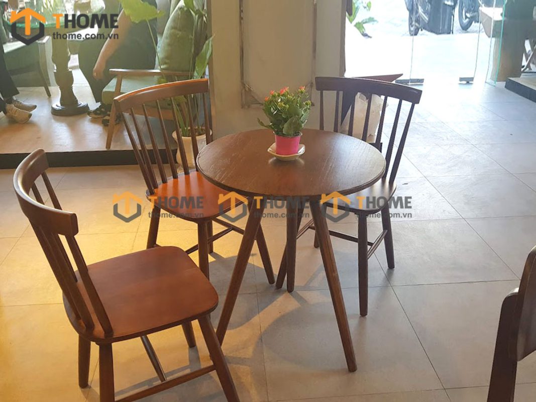 Hình ảnh thi công gỗ sồi tự nhiên quán cafe YUSU Nguyễn Tri Phương TTTC-01CF