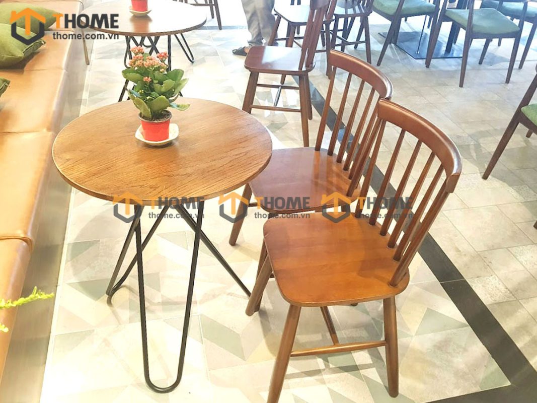 Hình ảnh thi công gỗ sồi tự nhiên quán cafe YUSU Nguyễn Tri Phương TTTC-01CF