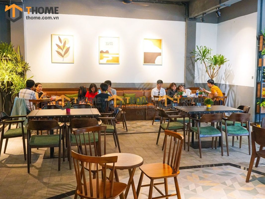 Hình ảnh thi công gỗ sồi tự nhiên quán cafe YUSU Nguyễn Tri Phương TTTC-01CF