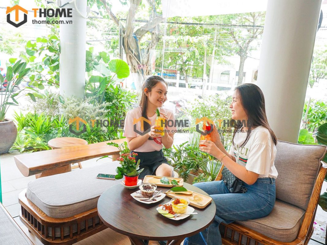 Hình ảnh thi công gỗ sồi tự nhiên quán cafe YUSU Nguyễn Tri Phương TTTC-01CF