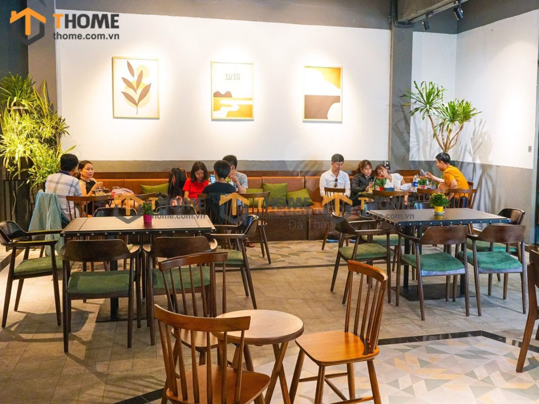 Hình ảnh thi công gỗ sồi tự nhiên quán cafe YUSU Nguyễn Tri Phương TTTC-01CF