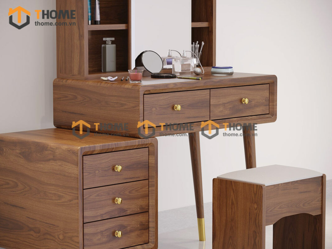 Bàn trang điểm gỗ sồi tự nhiên Citizen BTD-08SN