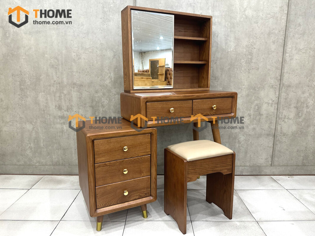 Bàn trang điểm gỗ sồi tự nhiên Citizen BTD-08SN