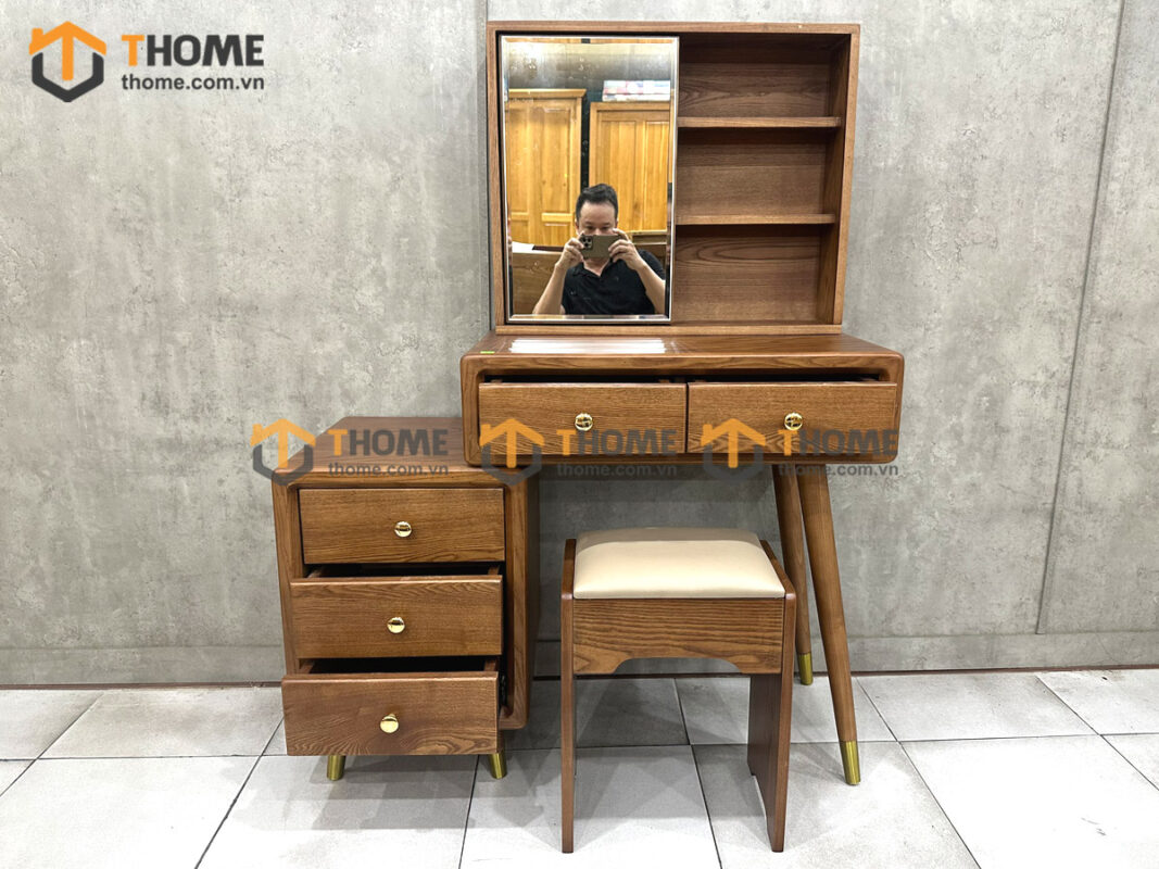 Bàn trang điểm gỗ sồi tự nhiên Citizen BTD-08SN