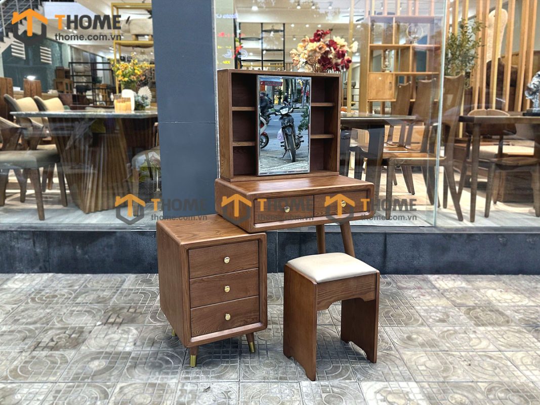 Bàn trang điểm gỗ sồi tự nhiên Citizen BTD-08SN