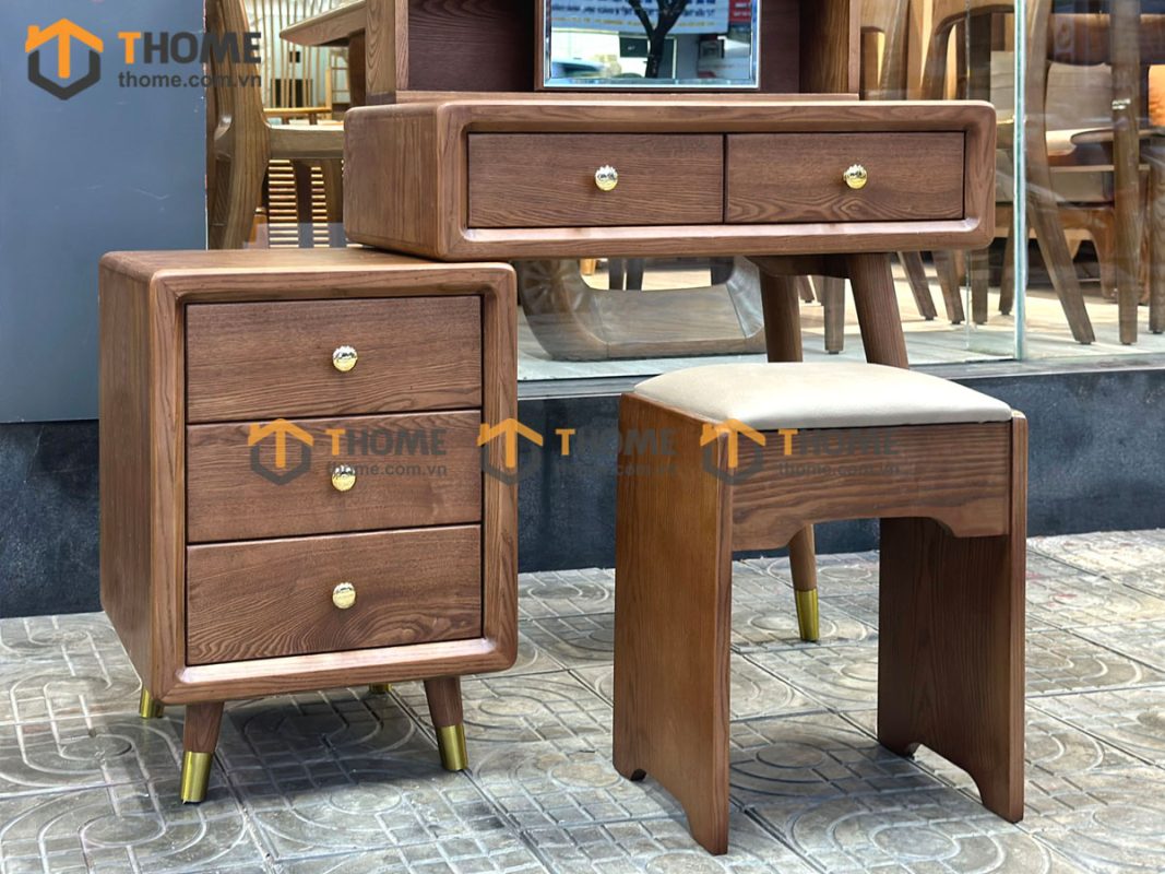 Bàn trang điểm gỗ sồi tự nhiên Citizen BTD-08SN