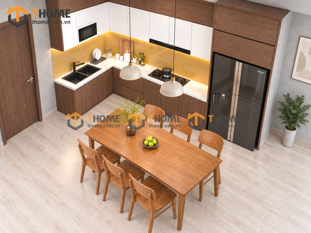 Thiết Kế Bộ Phòng Ăn Gỗ Sồi Tự Nhiên Số 01 Capri TKPA-01SN