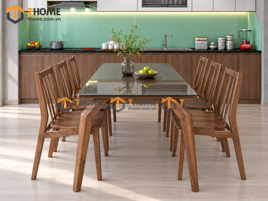 Thiết Kế Bộ Phòng Ăn Số 02 Cánh Melamin Thùng Nhựa Trắng TKPA-02SN