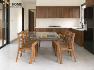 Thiết Kế Bộ Phòng Ăn Gỗ Sồi Tự Nhiên Số 02 Chân Nhện TKPA-02SN