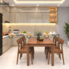 Thiết Kế Bộ Phòng Ăn Số 03 Cánh Acrylic TKPA-03SN