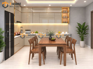 Thiết Kế Bộ Phòng Ăn Số 03 Cánh Acrylic TKPA-03SN