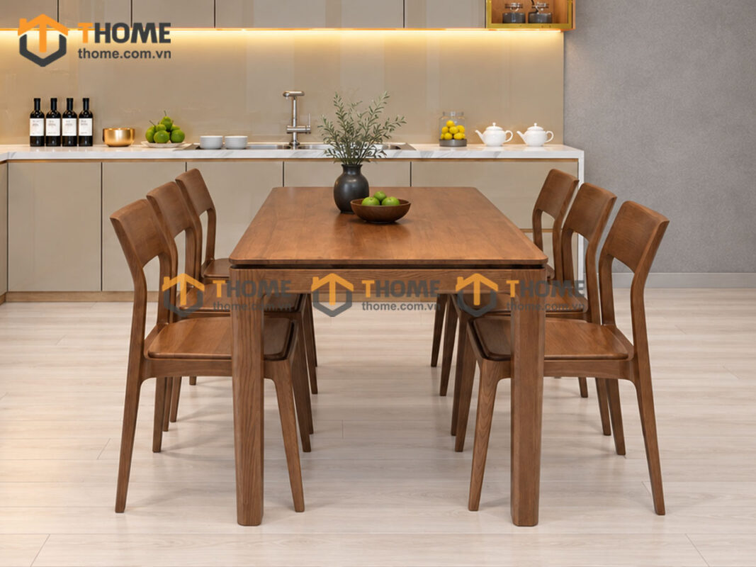 Thiết Kế Bộ Phòng Ăn Số 03 Cánh Acrylic TKPA-03SN
