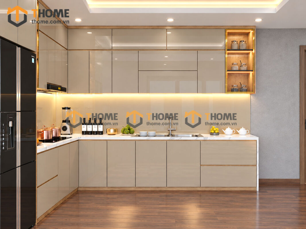 Thiết Kế Bộ Phòng Ăn Số 03 Cánh Acrylic TKPA-03SN